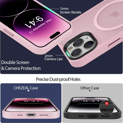 Miniatura 44 de Fuerte magnético para iPhone 11, compatible con Magsafe, [resistente a caídas de 13 pies] Funda trasera translúcida mate con sensación de piel
