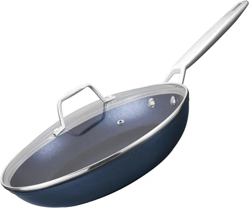 Miniatura 11 de MsMk - Sartén antiadherente pequeña azul de 8 pulgadas, sartén duradera para huevos y tortillas, revestimiento antiadherente de titanio y diamante