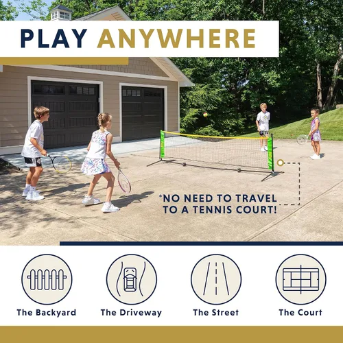 Miniatura 5 de Raqueta de tenis para niños con videos de entrenamiento – Raqueta de tenis juvenil de aluminio con mango de neopreno para niños de 5 a 12 años – Boys