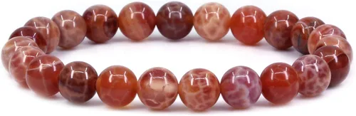 Miniatura 46 de Amandastone Pulsera elástica de cuentas redondas de 0.315 in con piedras preciosas naturales de 7 pulgadas