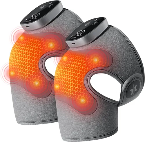 IKEEPFIT Masajeador de rodilla con vibración de calor para aliviar el dolor MAXwarm 5.0 [2026 actualizado] - Rodillera calentada con 5 niveles de