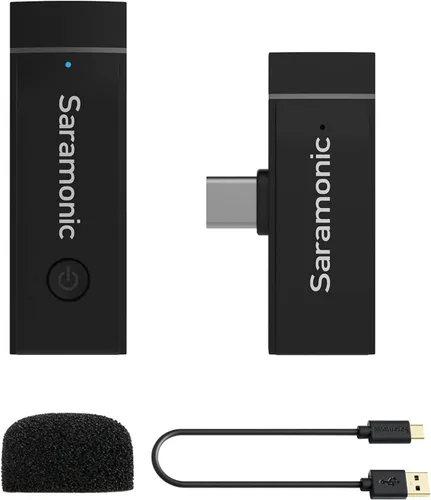 Miniatura 7 de Saramonic Micrófono inalámbrico para Android, Blink GO-U1 Micrófono inalámbrico Lavalier con cancelación de ruido para dispositivos