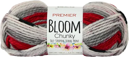 Miniatura 17 de Premier Yarns Bloom - Hilo grueso, hilo con patrón automático para ganchillo y tejer, Hydrangea, 3.5 oz, 109 yardas