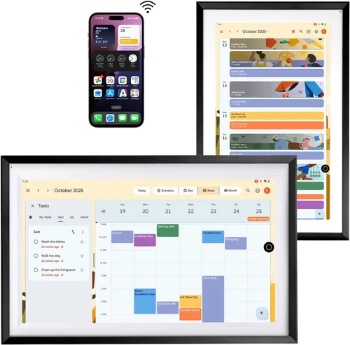 Miniatura 13 de All-in-one Smart Display Built-in Li-Battery Digital Calendar,Picture Frame with Anti-Glare Touchscreen,Voice Assistant,Homehub Wall-Mount or Black