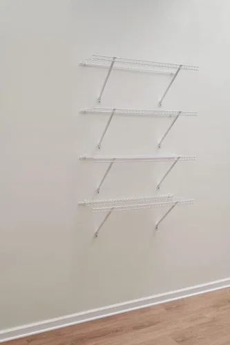 Miniatura 9 de Rubbermaid: kit de estante de lino para montaje directo, longitud de 3 pies, color blanco