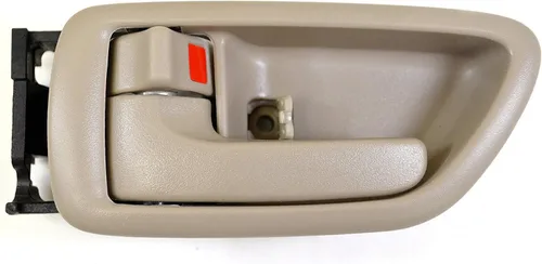 8017 Manija de puerta interior delantera y trasera izquierda para el lado del conductor, color beige/tostado, compatible con Toyota Sequoia