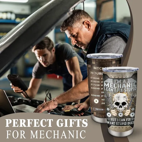 Miniatura 3 de Regalos para Mecánicos Vaso Térmico 20oz, Regalos para Mecánicos para Hombres, Regalo para Papá/Hijo/Esposo Mecánico en el Día del Padre/Navidad/Día