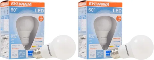 Miniatura 18 de Sylvania Ultra - Bombilla LED equivalente a 60 W A19, eficiente 9 W, base media, regulable, acabado esmerilado, 800 lúmenes, blanco brillante