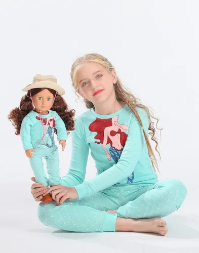 Miniatura 6 de Babyroom Pijamas de algodón a juego para niñas y niños pequeños, 4 piezas, ropa de dormir de Navidad