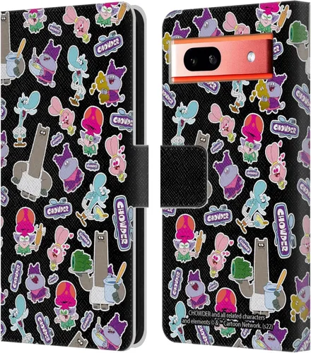 Miniatura 7 de Head Case Designs Officially Licensed Chowder: Animated Series Character Art Graphics Leather Wallet Case Compatible with Google Pixel 7a