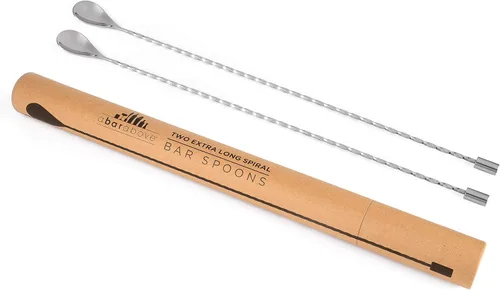 Miniatura 8 de A Bar Above Juego de cucharas de barra, de 3, 12 ", 15 ", y 17", acero inoxidable agitador de cóctel de acero inoxidable, para mezclar vidrio
