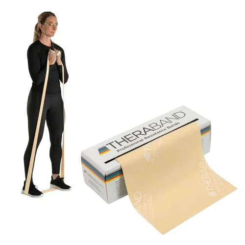 Miniatura 10 de Theraband Professional Bandas de Resistencia de látex para ejercicios de cuerpo superior e inferior, terapia física, pilates inferior, en casa, azul