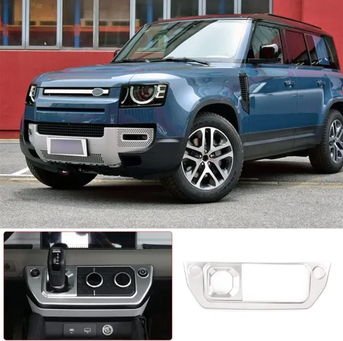 Miniatura 7 de Marco de botón de modo de aire acondicionado de control central ABS para Land Rover Defender 110 2020 2021 2022 2023 Accesorios de coche