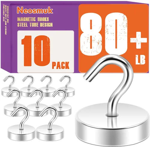 Miniatura 49 de Neosmuk - Ganchos magnéticos, elementos esenciales para cruceros, ganchos magnéticos resistentes de más de 30 libras para cabinas de crucero