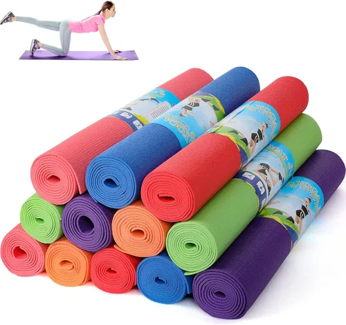 Miniatura 12 de Amylove 12 alfombrillas de yoga a granel de 68 x 24 x 0.12 pulgadas, antideslizantes, para mujeres y hombres, entrenamiento en casa, gimnasio, yoga