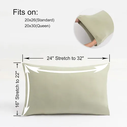 Miniatura 127 de Juego de 2 fundas de almohada pequeñas de punto Jersey Knit para viajes o niños pequeños de 12 x 16 pulgadas, 13 x 18 o 14 x 20 pulgadas, sobre