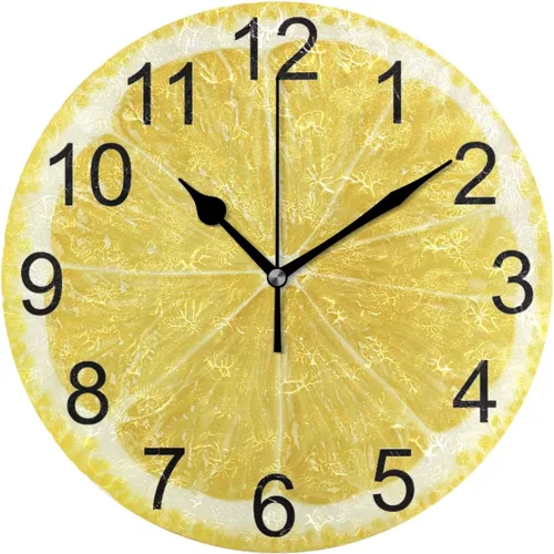 Miniatura 11 de Naanle Reloj de pared redondo con diseño de gato con pintura al óleo, Van Gogh, silencioso, sin tictac, funciona con pilas, para decoración