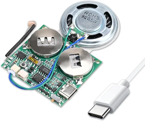Miniatura 11 de Icstation, módulo de control de sonido con botón programable, bocina de 8m de memoria para tarjetas de saludo/regalo musicales