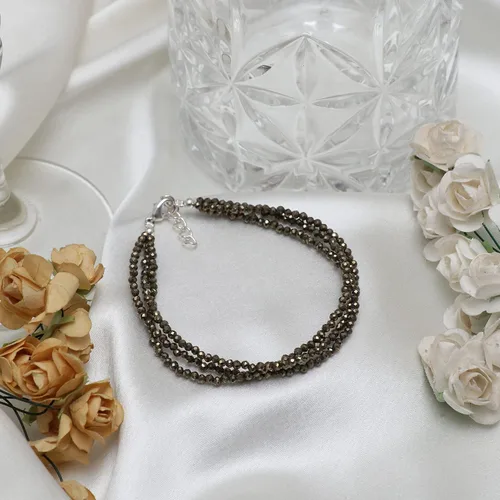 Miniatura 3 de Gempires Natural Multi Strand Beaded Bracelets Lightweight Handmade Gemstone Jewelry Hypoallergenic 8 Inch Gold Plated Stylish Everyday Wear Jewelry