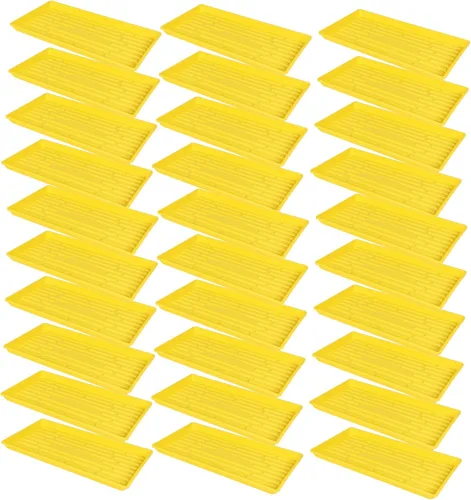 Miniatura 22 de SUNPACK Bandeja de inicio de semillas de plástico resistente de 10 x 20 pulgadas, color negro, 2.5 pulgadas, sin agujeros de drenaje, ideal