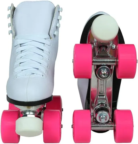 Miniatura 5 de Epic Skates Patines clásicos de cuatro ruedas con ruedas rosadas