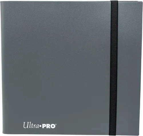 Ultra PRO Eclipse Pro Binder de 12 bolsillos, color gris ahumado para 480 tarjetas, tamaño estándar, protege tarjetas coleccionables, de juegos,