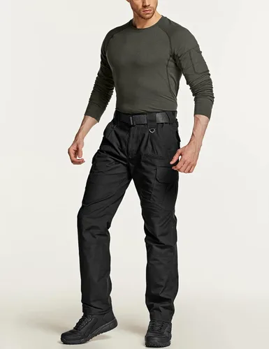 Miniatura 8 de CQR Pantalones tácticos tipo cargo para hombre, tejido ripstop, resistentes al agua, ligeros, EDC para artículos de uso diario, para trabajo