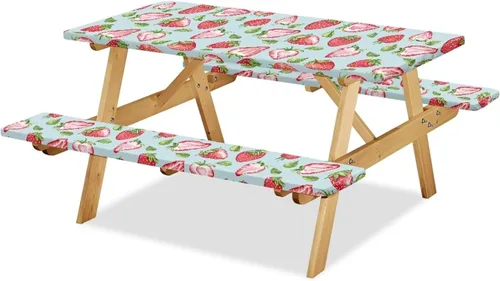 Miniatura 23 de Juego de 3 piezas de mantel de picnic con hojas de arce de pavo y girasol, lavable a máquina, fácil de instalar, funda para mesas y asientos Girasol