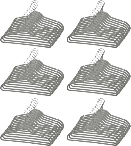 Miniatura 10 de Perchas de terciopelo, 10 unidades (8 colores)