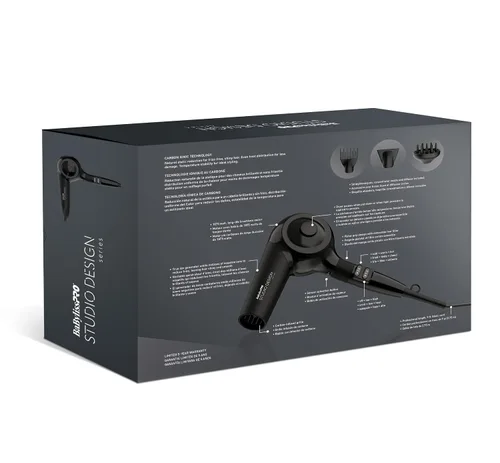 Miniatura 4 de BaBylissPRO Studio Design Series Sensor - Secador de pelo, 1875 W
