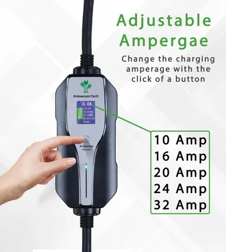 Miniatura 2 de Primecom.Tech - Cargador de vehículo eléctrico de nivel 2 (EV) Amperaje ajustable