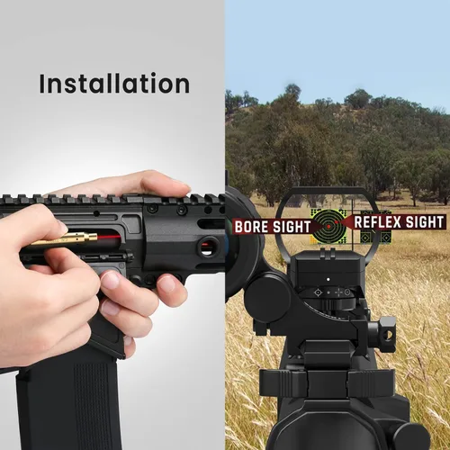 Miniatura 3 de Feyachi Bore Sight 9MM/223 5.56/12GA Punto Rojo Laser Zeroing Bore Sighter Pistola Laser Boresighter con 3 Juegos Latón