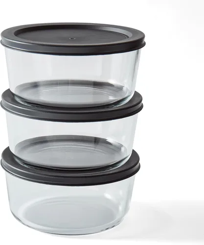 Miniatura 34 de Juego de 8 recipientes de vidrio para almacenamiento de alimentos (4 recipientes + 4 tapas sin BPA), 6.5 tazas, a prueba de fugas, aptos