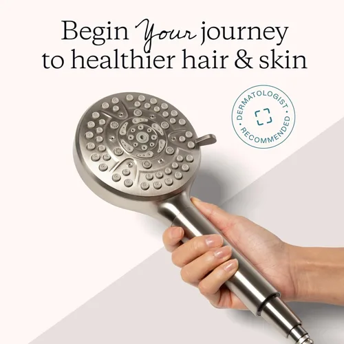 Miniatura 6 de MDhair Cabezal de ducha filtrado de mano para cabello y piel más saludables: filtro de 5 etapas que elimina el cloro y los metales pesados, filtro