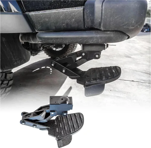 Miniatura 8 de Escalón de Cama de Camión Retráctil para Parachoques Trasero Compatible con F150 2015-2023, Escalón Plegable para Portón Trasero con Revestimientos