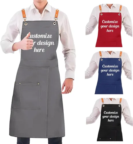 Miniatura 8 de Delantal personalizado: delantales personalizados para hombres y mujeres, delantal de cocina ajustable con texto y foto, regalos para hornear