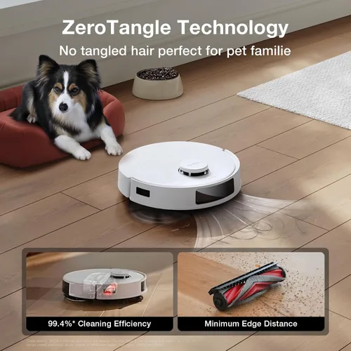 Miniatura 5 de Yeedi C12 Plus Robot aspiradora y trapeador, succión fuerte de 8000 Pa, almacenamiento de polvo de 7 semanas, contenedor de polvo sin bolsa