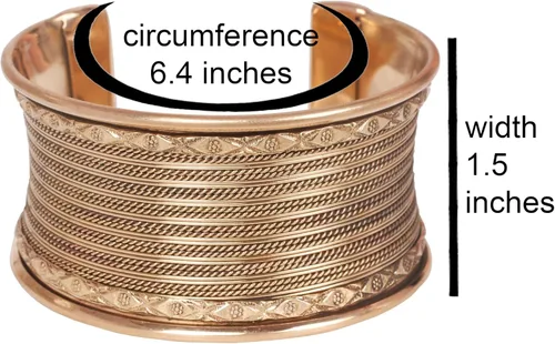 Miniatura 4 de Touchstone Brazalete indio de Bollywood Desire con base de latón exótico, tamaño libre, en oro antiguo o blanco o cobre para mujer.