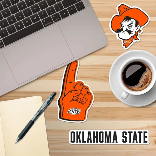 Miniatura 3 de Universidad Estatal de Oklahoma - Paquete variado de 9 calcomanías de vinilo grandes de lujo - Laptop, botella de agua, scrapbooking, tableta