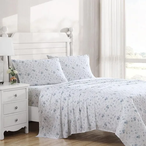 Miniatura 12 de Laura Ashley - Juego de sábanas King, sábans de cama extremadamente suaves con una sensación ligera y naturalmente sedosa de algodón satinado - Musa