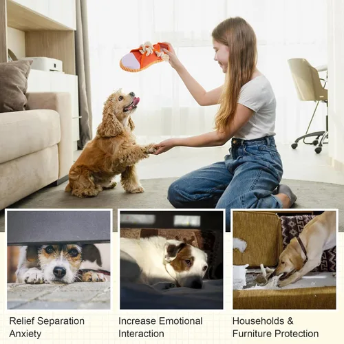 Miniatura 2 de vocheer Juguete masticable para perros, juguetes para perros para mantenerlos ocupados, zapatos de dentición duraderos, juguete interactivo Naranja