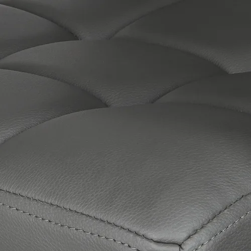 Miniatura 9 de Leopard Taburetes de bar ajustables con reposabrazos, respaldo cuadrado, doble costura giratoria con taburete trasero, juego de 2 (gris)