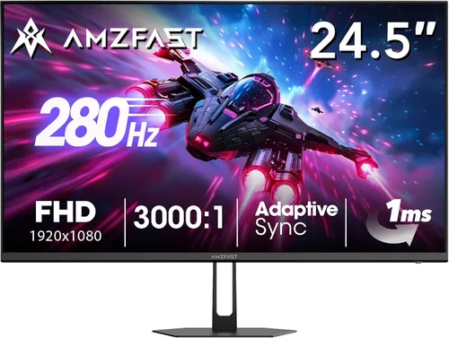 Miniatura 14 de Amzfast - Monitor de juegos de 24 pulgadas 180Hz 200Hz FHD 1080p, monitor de computadora, sincronización adaptativa de 1 ms, 3000:1, pantalla HDR