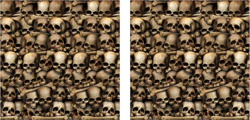 Miniatura 4 de Beistle Telones de fondo espeluznantes de árboles del bosque, 2 cubiertas de pared de plástico impresas con silueta de árbol desnudo para Halloween