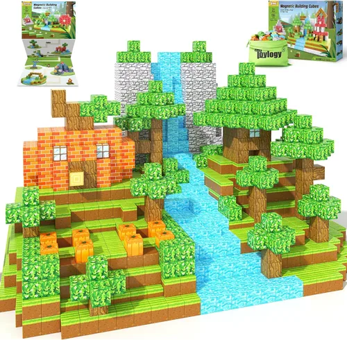 Miniatura 15 de Bloques Magnéticos - Construye Mi Mundo Magnético, Juguetes Magnéticos Artesanales para Niños y Niñas de 3-4, 4-5, 6-8 Años, Juguetes Sensoriales