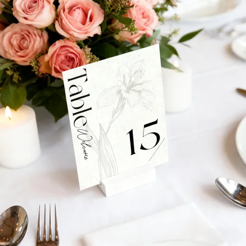 Miniatura 6 de 15 soportes de madera para números de mesa, soportes de madera para tarjetas, soporte para fotos, soportes acrílicos para ceremonia, fiesta de Blanco