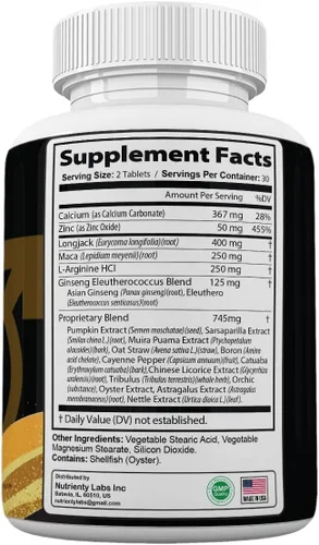 Miniatura 6 de Zonata Paquete de 3 suplementos dietéticos de crecimiento masculino para hombres, el crecimiento masculino mejora naturalmente el rendimiento