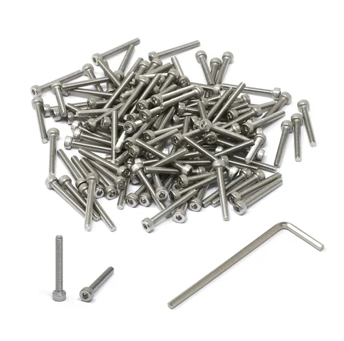 Miniatura 268 de iexcell 25 piezas M4 x 60/65/70/75/3.150 in paso de rosca 0.028 in acero inoxidable 304 cabeza hexagonal Tornillos Tornillos surtido Kit