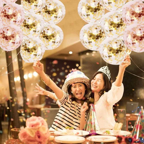 Miniatura 4 de Paquete de 40 globos de látex de unicornio para arco kit de columna, guirnaldas de helio, globos de confeti para fiesta de feliz cumpleaños, bodas