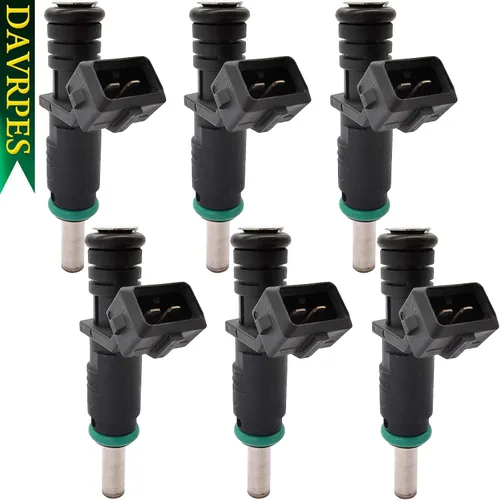 Miniatura 2 de Paquete de 6 inyectores de combustible 7531634 13537531634 4 agujeros Enigne boquilla de pulverización de combustible para B-M-W 128i 328i X3 X 5 Z4